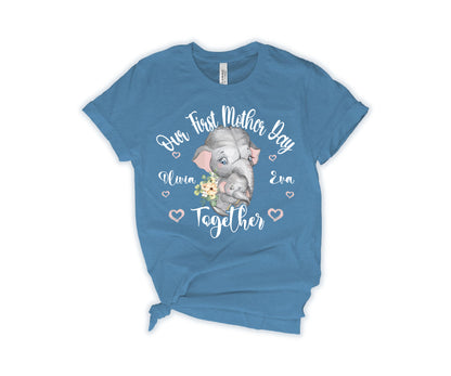 Our First Mother's Day Shirt, Elephant Mom Shirt, Mother's Day Matching Shirt-newamarketing