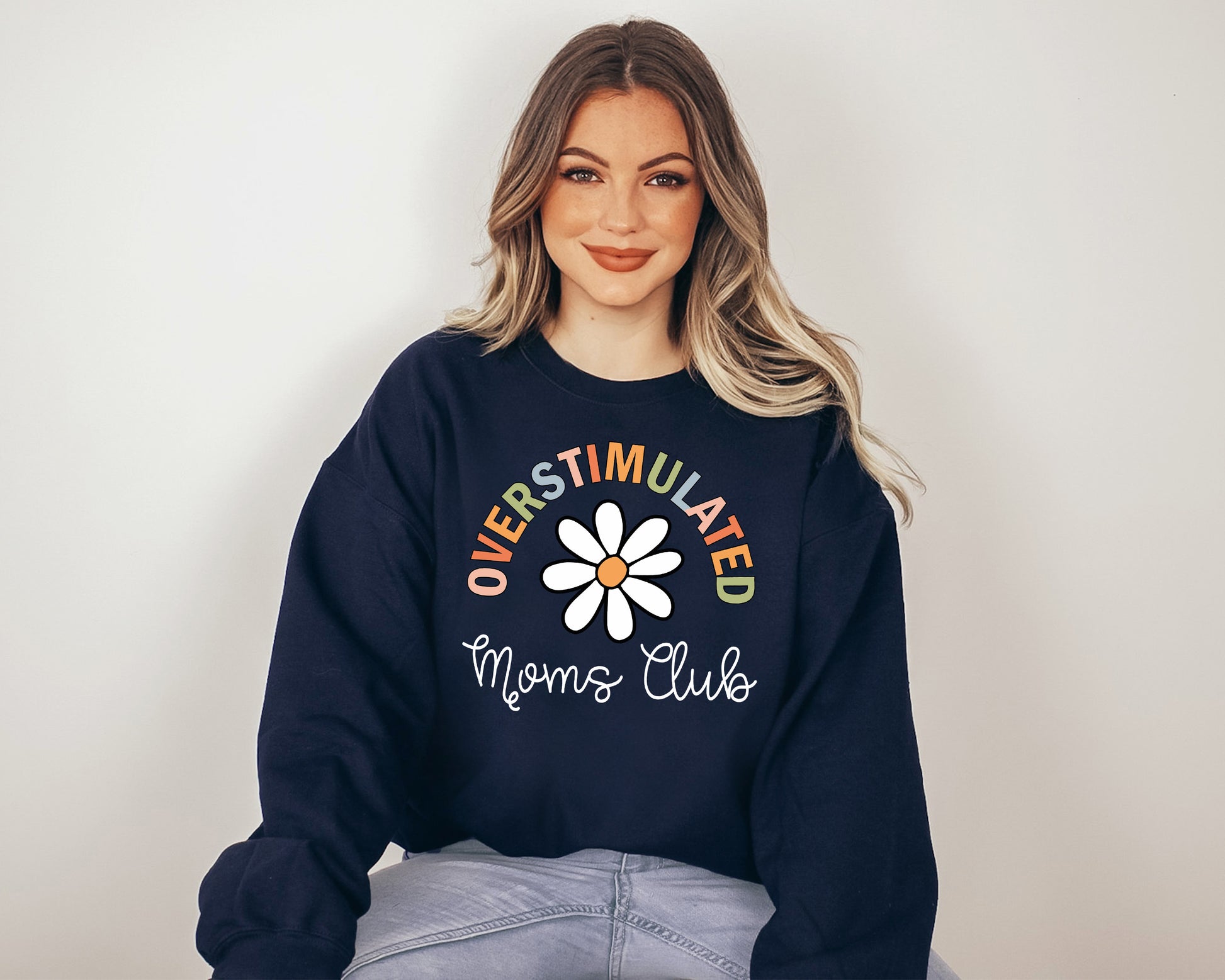 Overstimulated Moms Club Sweatshirt, Daisy Sweatshirt, Overstimulated Moms Club Hoodie-newamarketing