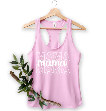 Stacked Font Mama Shirt, Retro Mama Shirt, Custom Mama Shirt-newamarketing