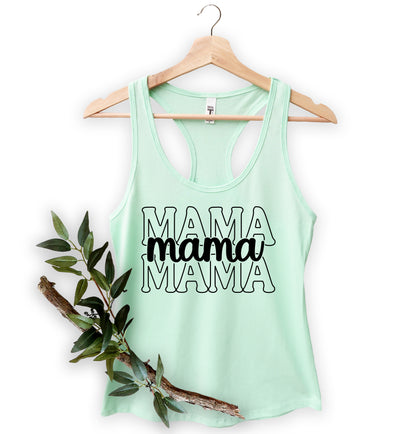 Stacked Font Mama Shirt, Retro Mama Shirt, Custom Mama Shirt-newamarketing