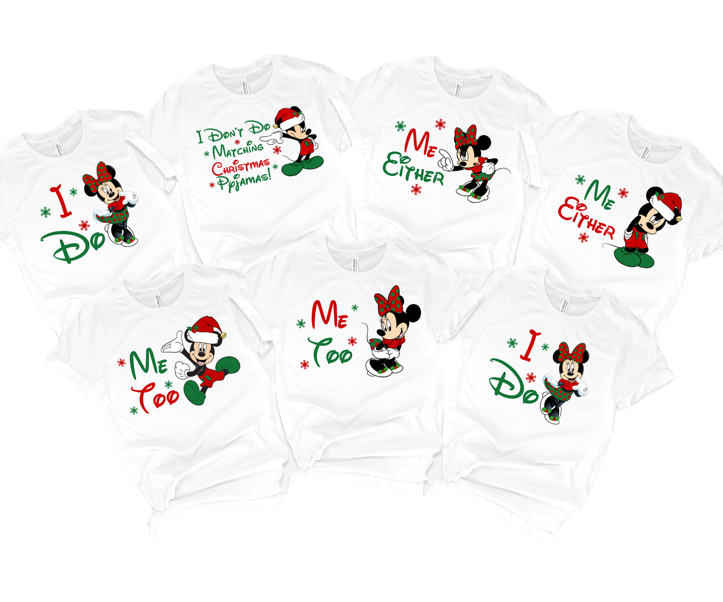 Funny Christmas Family Matching Disney Shirts – Mickey & Minnie Holiday Graphic Tees