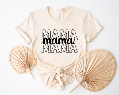 Stacked Font Mama Shirt, Retro Mama Shirt, Custom Mama Shirt-newamarketing