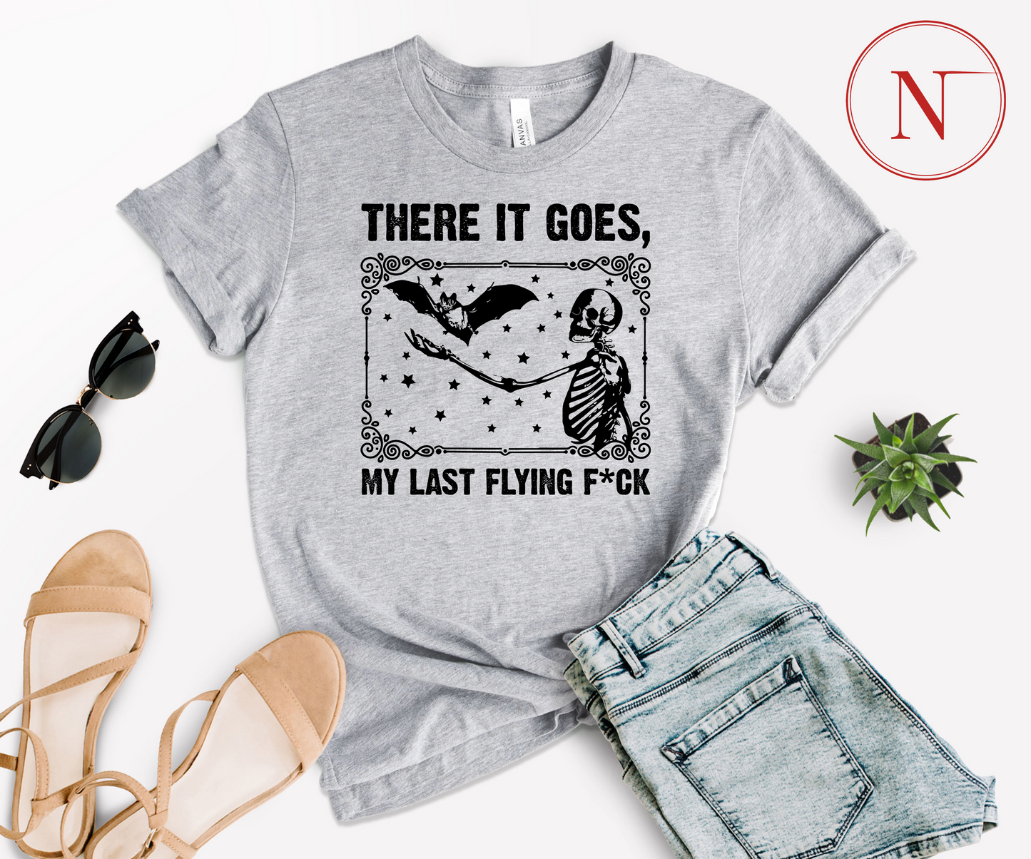 There It Goes My Last Flying Fuck Shirt, Sarcastic Skeleton T-Shirt Funny Sayings Tee, Disney, Halloween, Party, Shirt, Disney World, Tee, Maleficent, Graphic, T-Shirt, high-quality, Made in the USA, mom, mother, father, dad, family, cotton, holiday, trip, vacation, adult, youth, toddler shirt, baby onesie, kids- newamarketing, ewa marketing, DTF Printing, DTF Delaware, DTF Transfer By Size