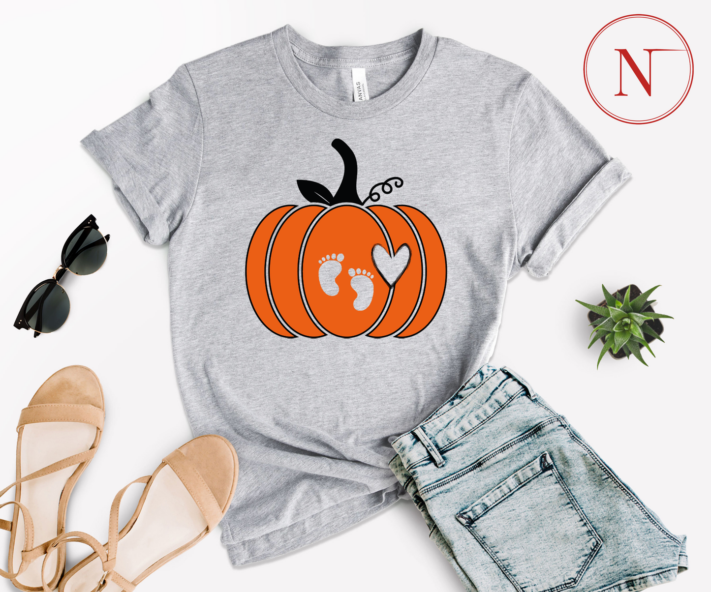 Pumpkin Shirt, Halloween Costume, Pumpkin Spice Gender Reveal, Mom T-Shirt