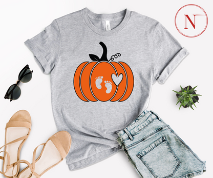 Pumpkin Shirt, Halloween Costume, Pumpkin Spice Gender Reveal, Mom T-Shirt