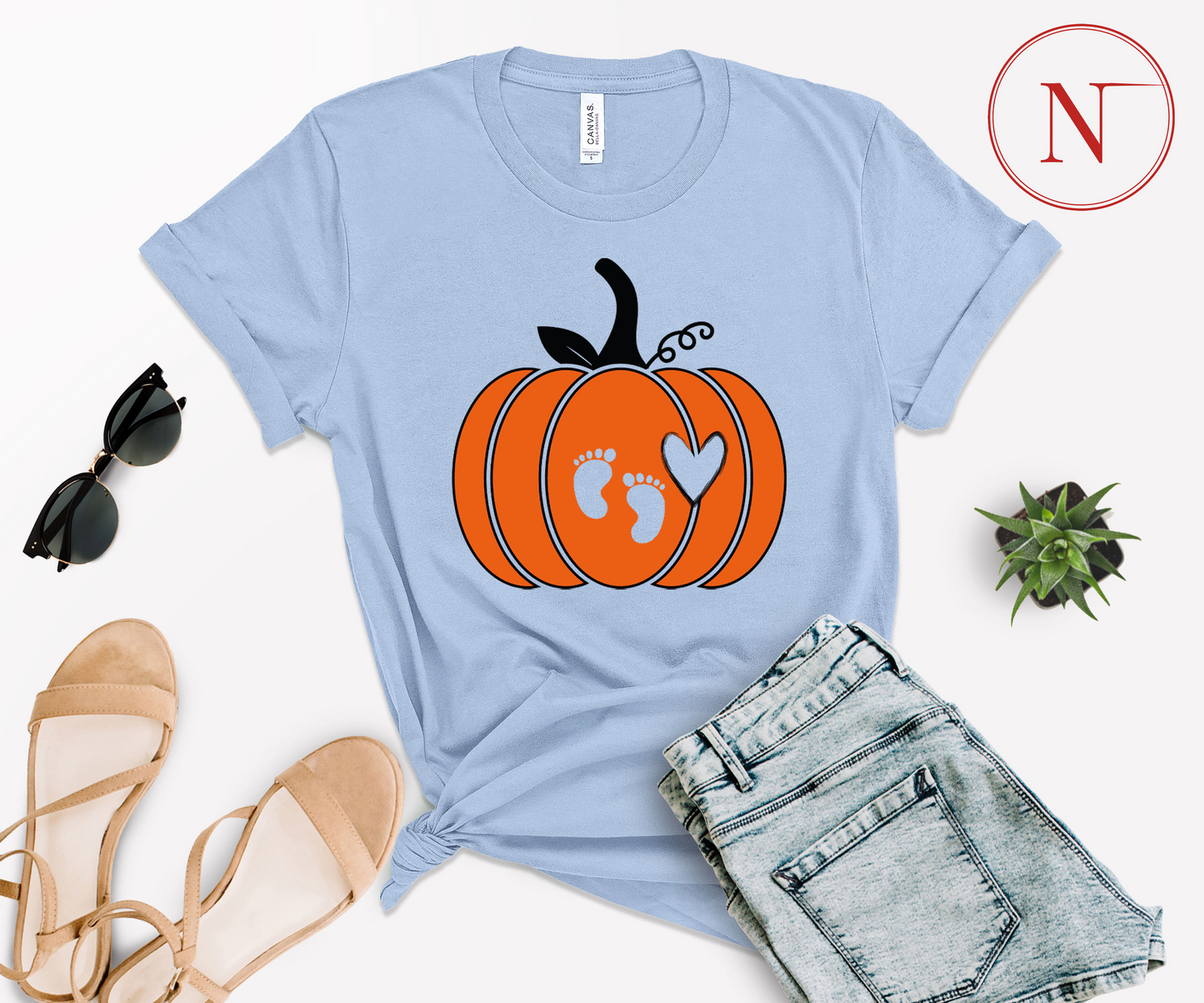 Pumpkin Shirt, Halloween Costume, Pumpkin Spice Gender Reveal, Mom T-Shirt