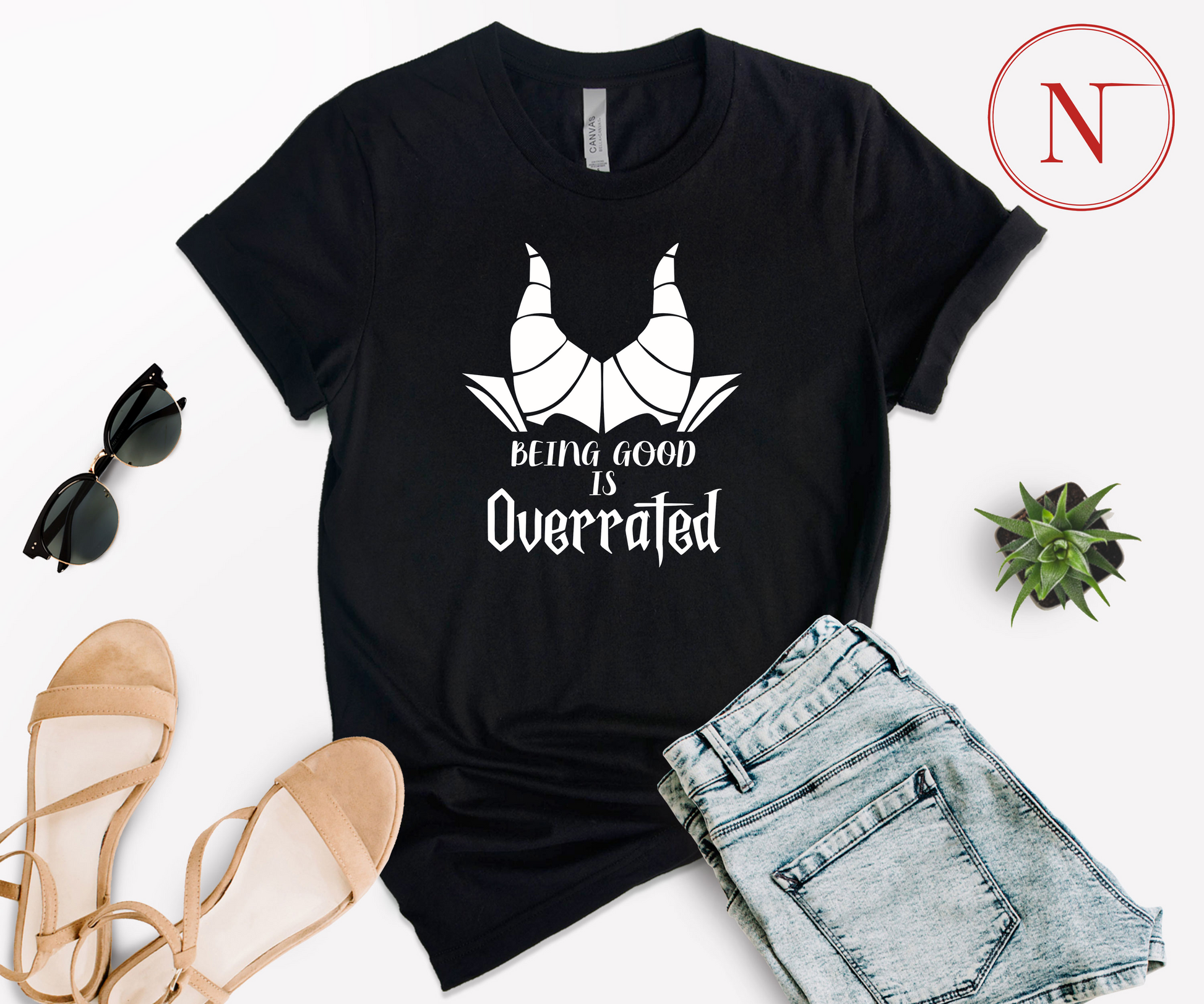 Being Good is Overrated Shirt, Disney Villains Halloween T-Shirt, Maleficent Tee, Sarcastic Skeleton T-Shirt Funny Sayings Tee, Disney, Halloween, Party, Shirt, Disney World, Tee, Maleficent, Graphic, T-Shirt, high-quality, Made in the USA, mom, mother, father, dad, family, cotton, holiday, trip, vacation, adult, youth, toddler shirt, baby onesie, kids, Newa Marketing, newamarketing, DTF Transfer by size, Direct to film, DTF Delaware