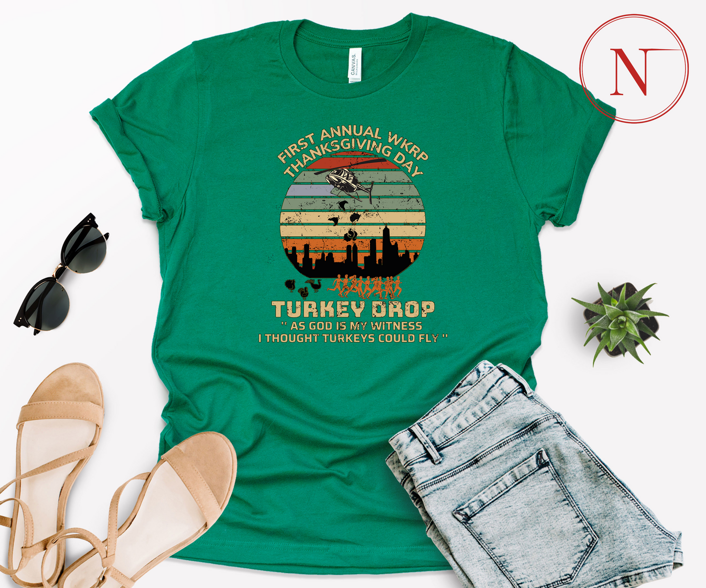 First Annual WKRP Thanksgiving Day Turkey Drop T-Shirt, Funny Thanksgiving Shirt