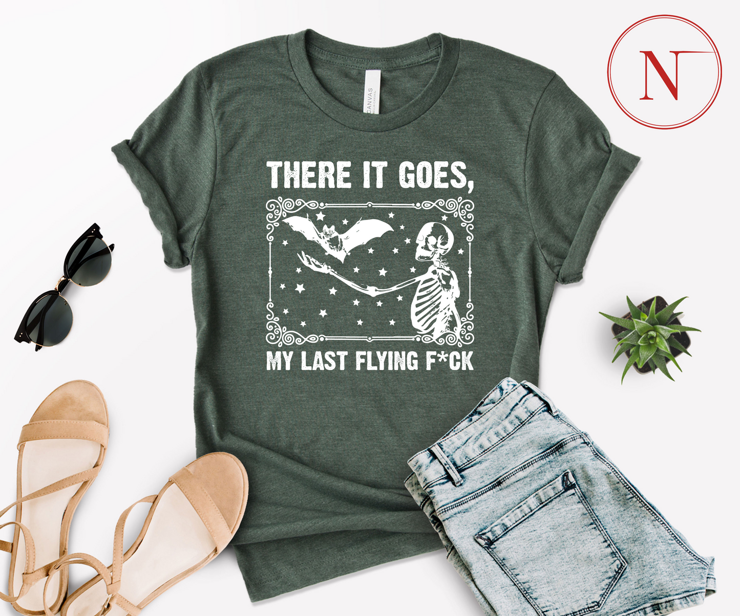 There It Goes My Last Flying Fuck Shirt, Sarcastic Skeleton T-Shirt Funny Sayings Tee, Disney, Halloween, Party, Shirt, Disney World, Tee, Maleficent, Graphic, T-Shirt, high-quality, Made in the USA, mom, mother, father, dad, family, cotton, holiday, trip, vacation, adult, youth, toddler shirt, baby onesie, kids- newamarketing, ewa marketing, DTF Printing, DTF Delaware, DTF Transfer By Size