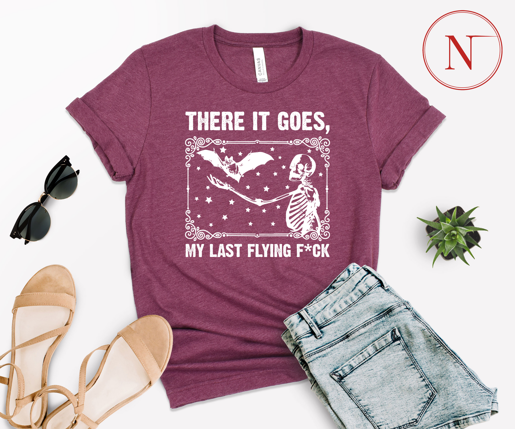 There It Goes My Last Flying Fuck Shirt, Sarcastic Skeleton T-Shirt Funny Sayings Tee, Disney, Halloween, Party, Shirt, Disney World, Tee, Maleficent, Graphic, T-Shirt, high-quality, Made in the USA, mom, mother, father, dad, family, cotton, holiday, trip, vacation, adult, youth, toddler shirt, baby onesie, kids- newamarketing, ewa marketing, DTF Printing, DTF Delaware, DTF Transfer By Size