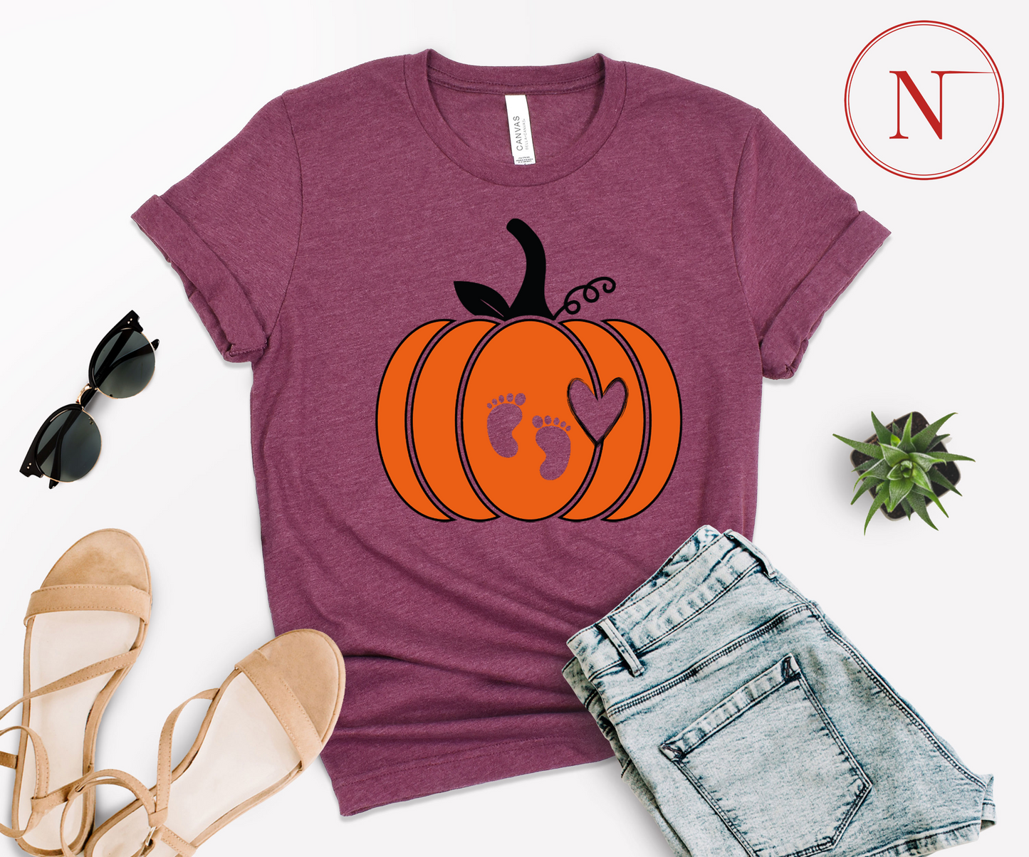 Pumpkin Shirt, Halloween Costume, Pumpkin Spice Gender Reveal, Mom T-Shirt