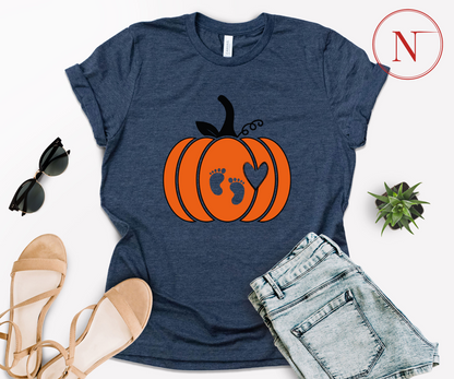 Pumpkin Shirt, Halloween Costume, Pumpkin Spice Gender Reveal, Mom T-Shirt