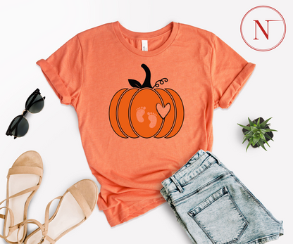 Pumpkin Shirt, Halloween Costume, Pumpkin Spice Gender Reveal, Mom T-Shirt