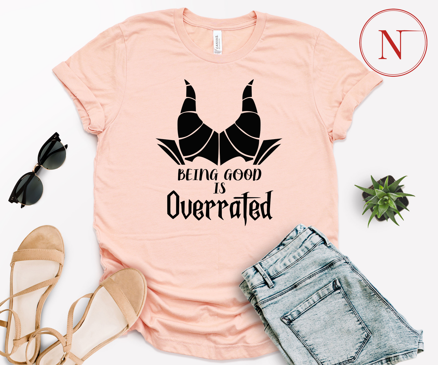 Being Good is Overrated Shirt, Disney Villains Halloween T-Shirt, Maleficent Tee, Sarcastic Skeleton T-Shirt Funny Sayings Tee, Disney, Halloween, Party, Shirt, Disney World, Tee, Maleficent, Graphic, T-Shirt, high-quality, Made in the USA, mom, mother, father, dad, family, cotton, holiday, trip, vacation, adult, youth, toddler shirt, baby onesie, kids, Newa Marketing, newamarketing, DTF Transfer by size, Direct to film, DTF Delaware