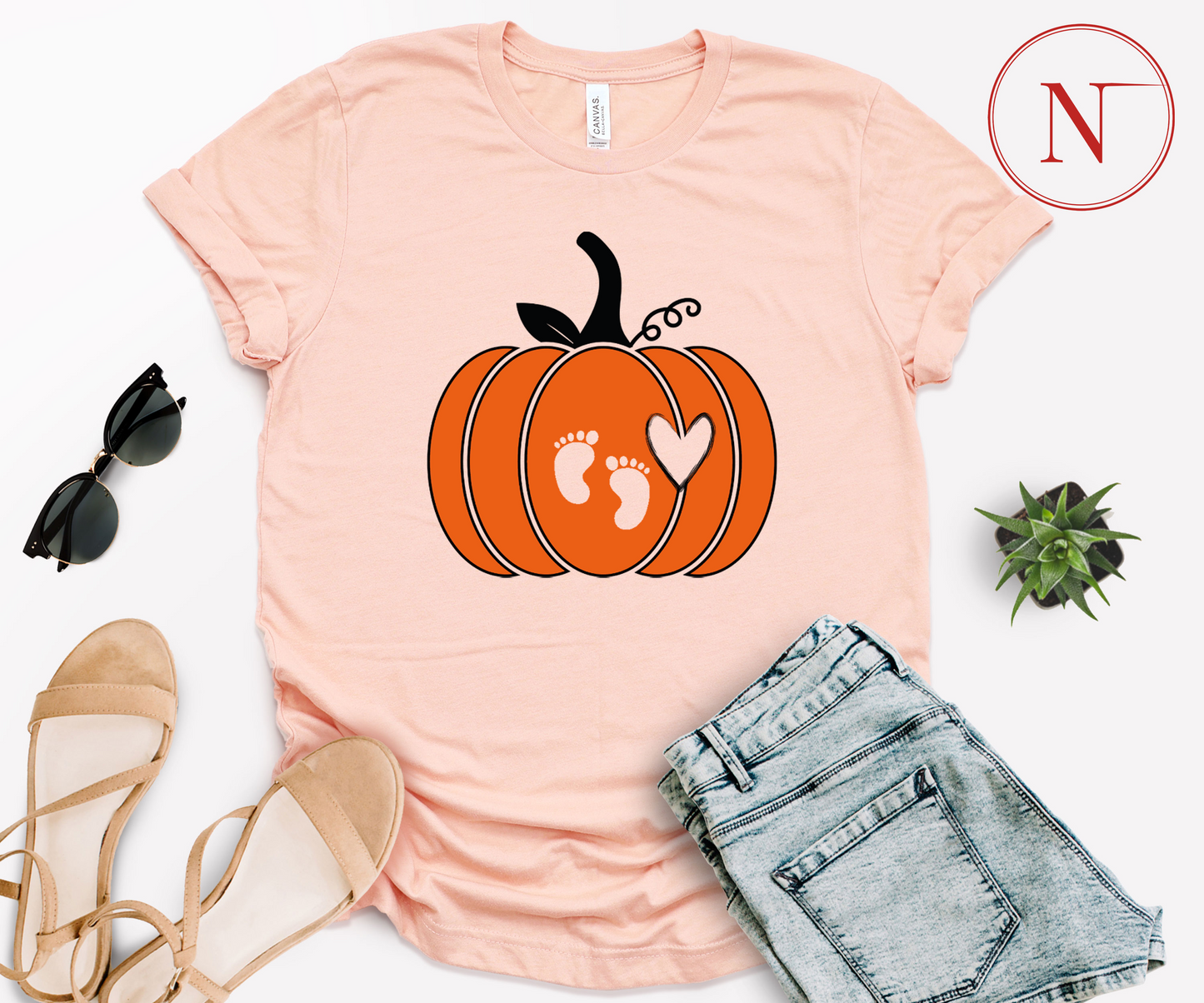 Pumpkin Shirt, Halloween Costume, Pumpkin Spice Gender Reveal, Mom T-Shirt