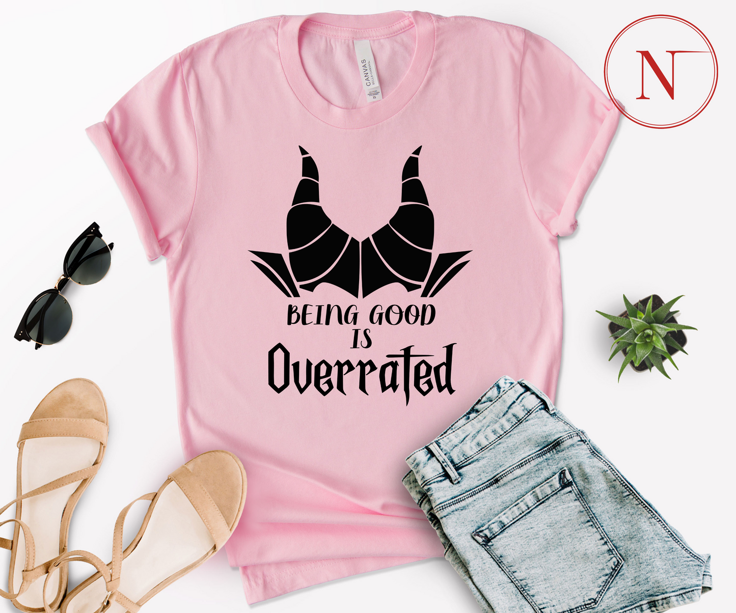 Being Good is Overrated Shirt, Disney Villains Halloween T-Shirt, Maleficent Tee, Sarcastic Skeleton T-Shirt Funny Sayings Tee, Disney, Halloween, Party, Shirt, Disney World, Tee, Maleficent, Graphic, T-Shirt, high-quality, Made in the USA, mom, mother, father, dad, family, cotton, holiday, trip, vacation, adult, youth, toddler shirt, baby onesie, kids, Newa Marketing, newamarketing, DTF Transfer by size, Direct to film, DTF Delaware