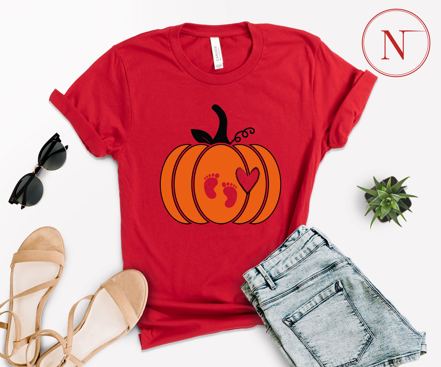 Pumpkin Shirt, Halloween Costume, Pumpkin Spice Gender Reveal, Mom T-Shirt