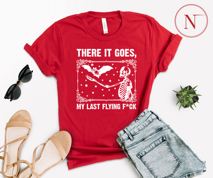 There It Goes My Last Flying Fuck Shirt, Sarcastic Skeleton T-Shirt Funny Sayings Tee, Disney, Halloween, Party, Shirt, Disney World, Tee, Maleficent, Graphic, T-Shirt, high-quality, Made in the USA, mom, mother, father, dad, family, cotton, holiday, trip, vacation, adult, youth, toddler shirt, baby onesie, kids- newamarketing, ewa marketing, DTF Printing, DTF Delaware, DTF Transfer By Size