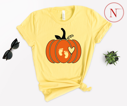 Pumpkin Shirt, Halloween Costume, Pumpkin Spice Gender Reveal, Mom T-Shirt