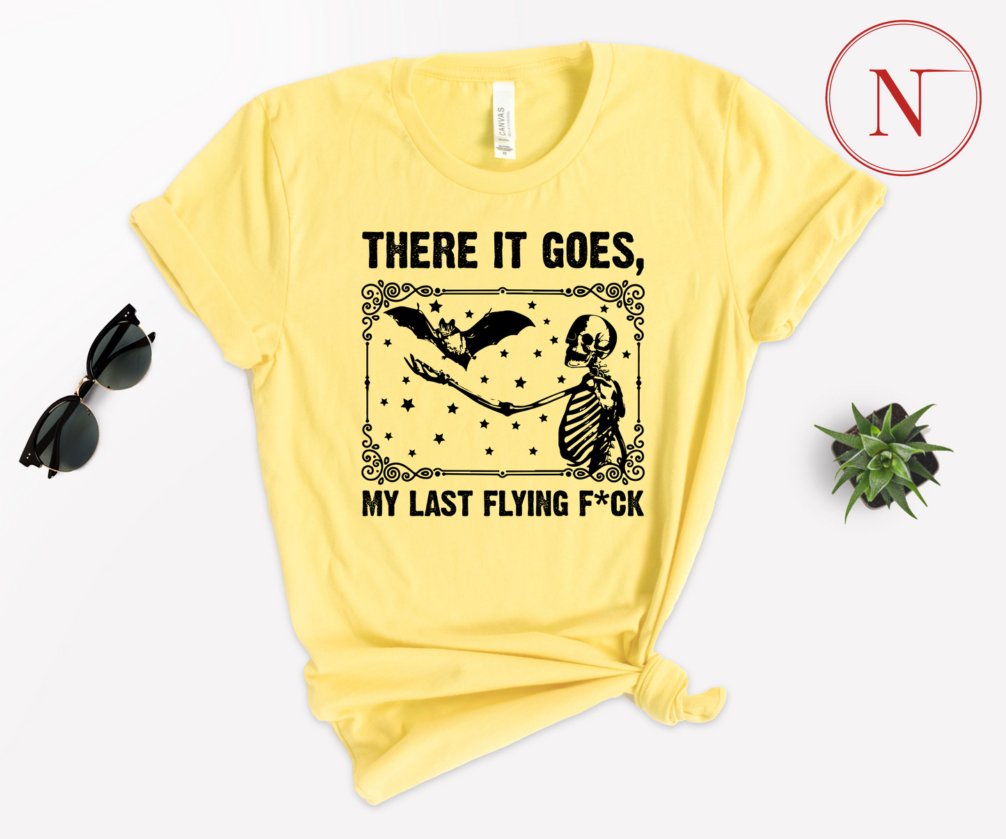 There It Goes My Last Flying Fuck Shirt, Sarcastic Skeleton T-Shirt Funny Sayings Tee, Disney, Halloween, Party, Shirt, Disney World, Tee, Maleficent, Graphic, T-Shirt, high-quality, Made in the USA, mom, mother, father, dad, family, cotton, holiday, trip, vacation, adult, youth, toddler shirt, baby onesie, kids- newamarketing, ewa marketing, DTF Printing, DTF Delaware, DTF Transfer By Size