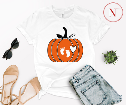 Pumpkin Shirt, Halloween Costume, Pumpkin Spice Gender Reveal, Mom T-Shirt