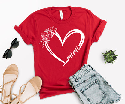 Custom Text Heart Line Shirt, Mom Heart Line Shirt, Personalized Mom Shirt-newamarketing