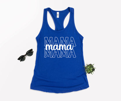 Stacked Font Mama Shirt, Retro Mama Shirt, Custom Mama Shirt-newamarketing