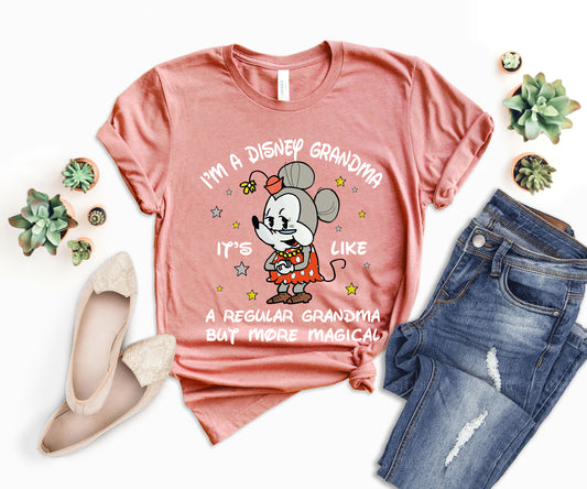 Disney Grandma Shirt, Grandma Minnie Mouse Shirt, Grandma T-shirts-newamarketing