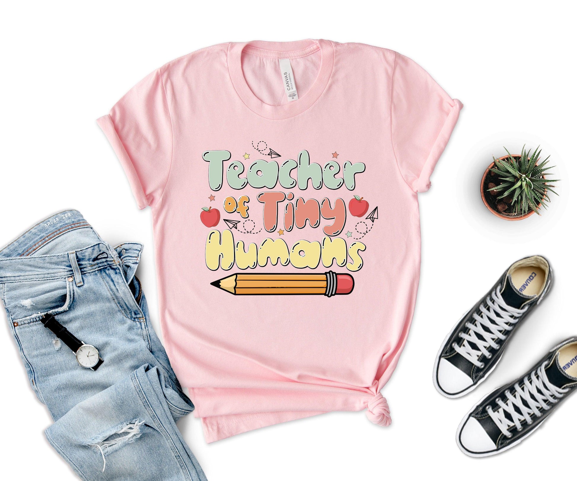 Teacher of Tiny Humans T-Shirt, Tank Top, Toddler T-Shirt, Baby Onesie - newamarketing