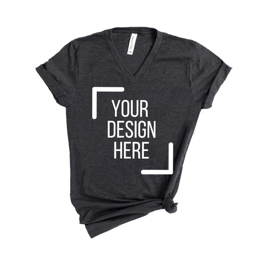 Bella Canvas Unisex V Neck T-Shirt, Custom T-Shirt Design, Personalized T-Shirt - newamarketing