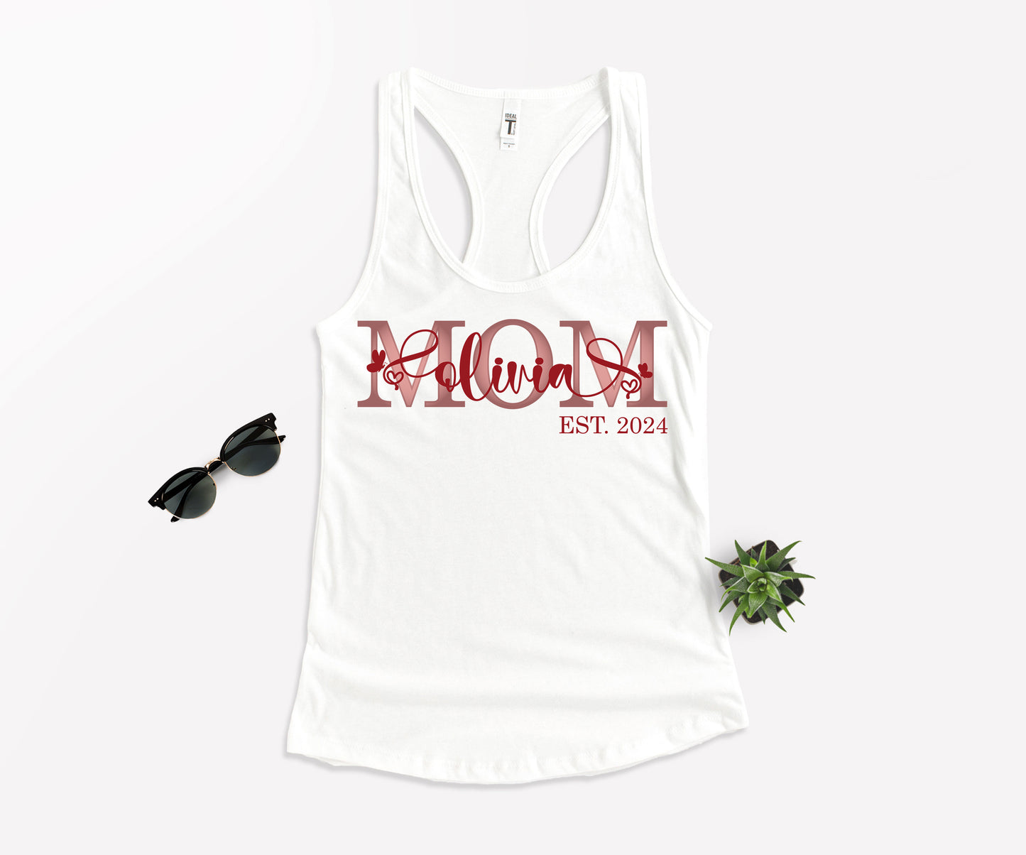 Custom Mother's Day Shirt, Mom Est Shirt, Customized Mom Shirt-newamarketing