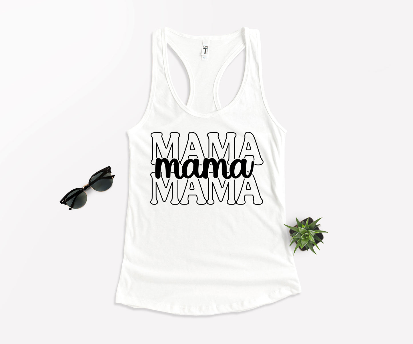 Stacked Font Mama Shirt, Retro Mama Shirt, Custom Mama Shirt-newamarketing