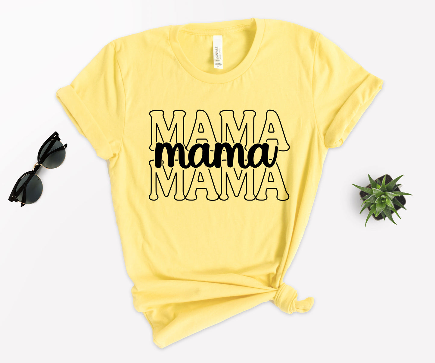 Stacked Font Mama Shirt, Retro Mama Shirt, Custom Mama Shirt-newamarketing